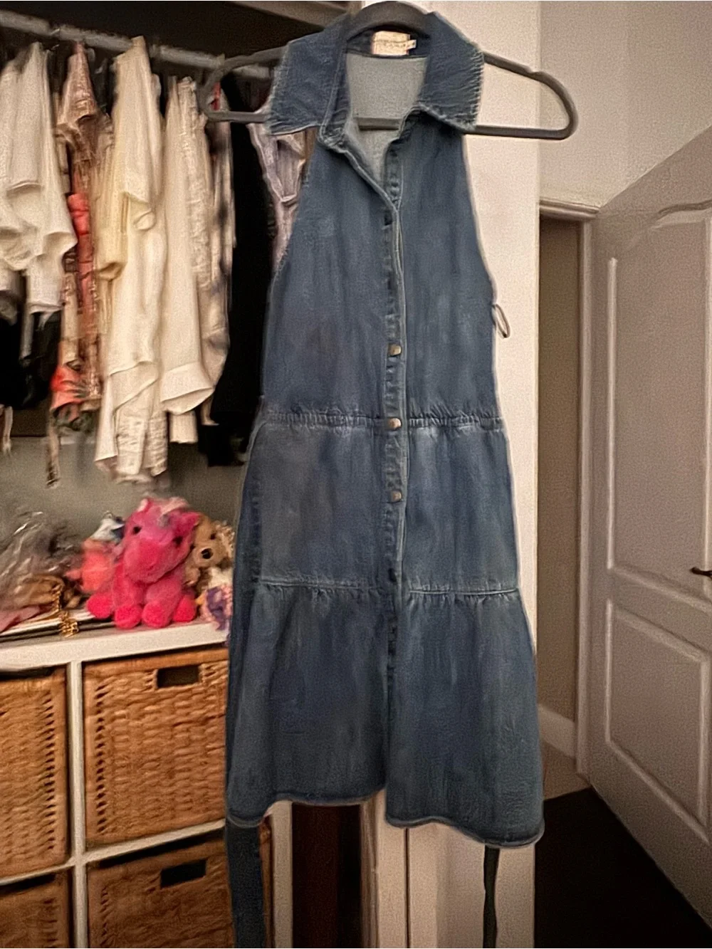 Alice + Olivia Dark Blue Denim Jacket - Picture 1 of 4
